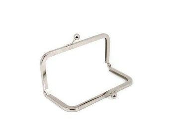 6 x 2.5 Nickel Purse Frame  FREE US SHIPPING