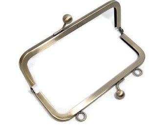 6x2.5 Antique Brass Purse Frame with Loops  Free US Shipping  NEW ITEM