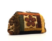 Boho  Handbag Quilted Tribal Spice Autumn Colors Floral
