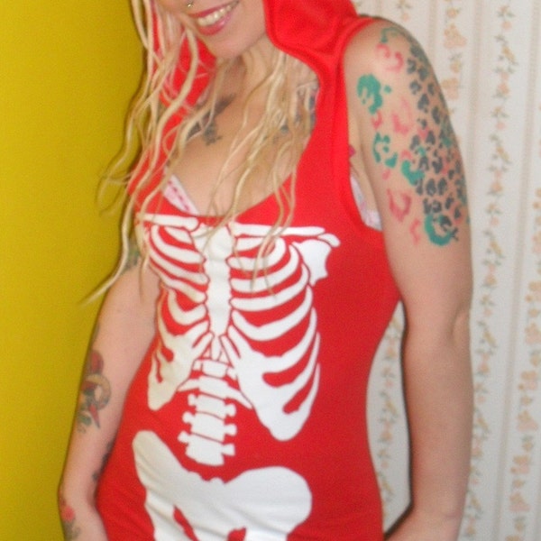 Hooded Skeleton Dress Reserved for shelbymaran