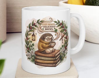 Cozy Hedgehog Watercolor PNG, Woodland Animal Sublimation Design (Digital Download)