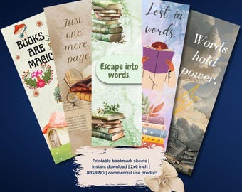 Bookish Bliss: 20 Digital Quote Bookmarks