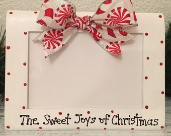 Christmas frame sweet joys family personalized photo picture frame