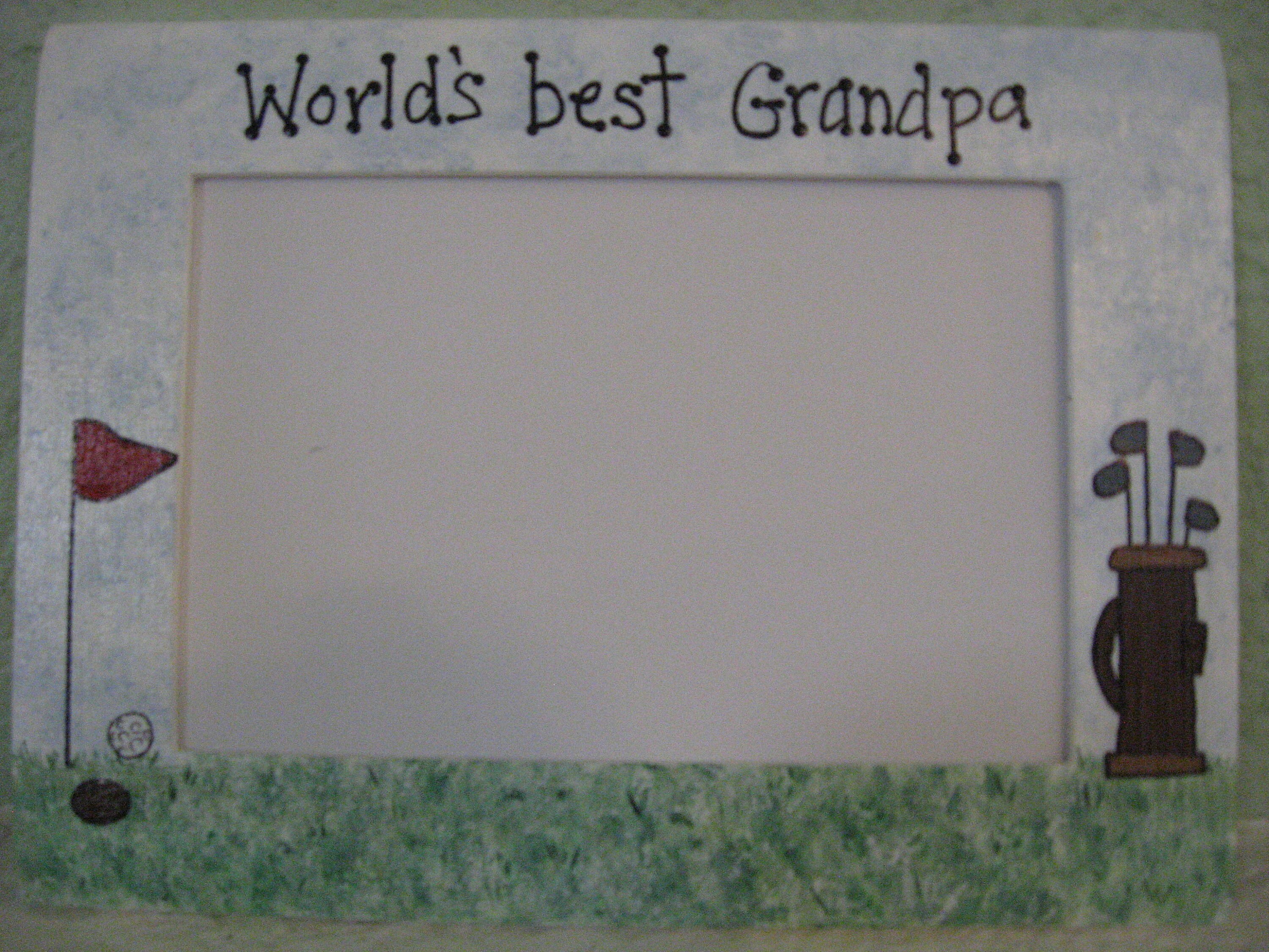 Fathers Day frame Worlds best Grandpa Dad golf gift Etsy