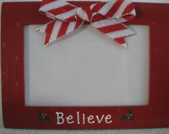 Christmas frame Believe in Christmas Santa family photo picture frame