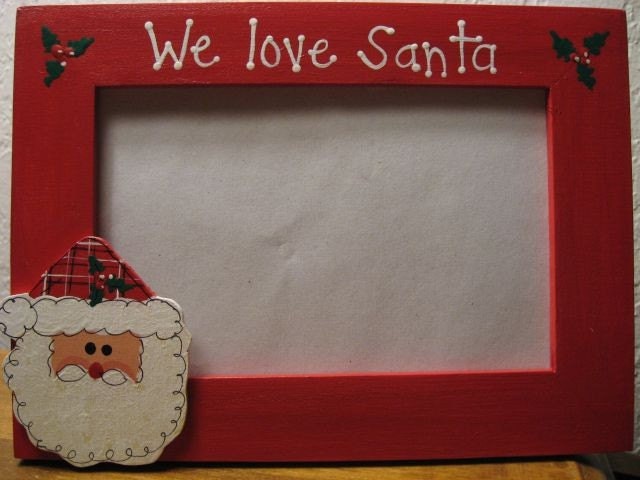 Santa Frame Christmas Frame WE LOVE SANTA Christmas Frame | Etsy
