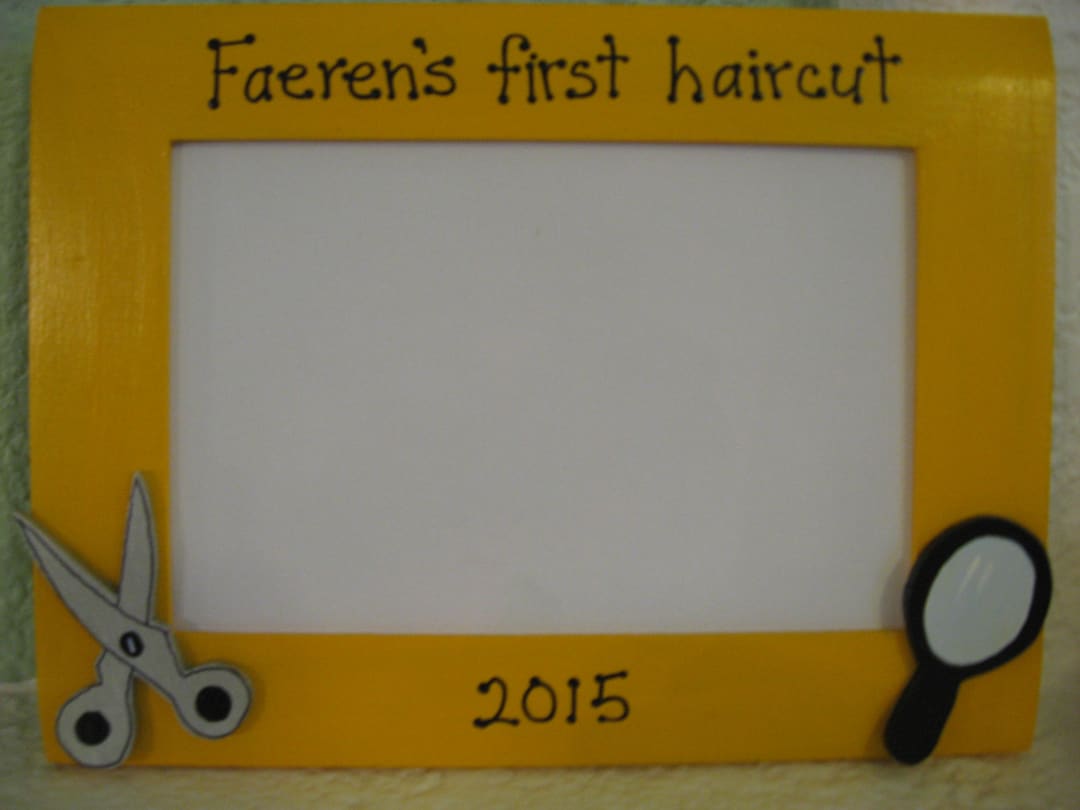 First Haircut Frame Children's Personalized Picture Frame Etsy