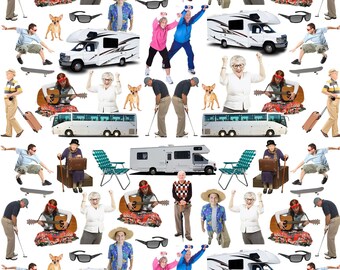 Gift wrap roll "HIPSTERS & SENIORS" - 20" x 28"