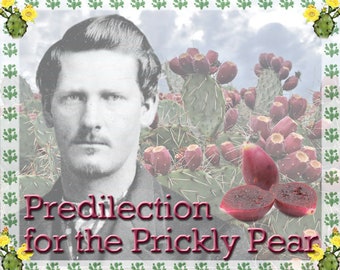 Color print: Prickly Pear Moonshine Label "Predilection for the Prickly Pear" 6-1/4" x 5-1/4"