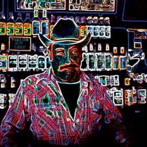 Carte postale : Barman, Boquillas del Carmen, Coahuila, Mexique
