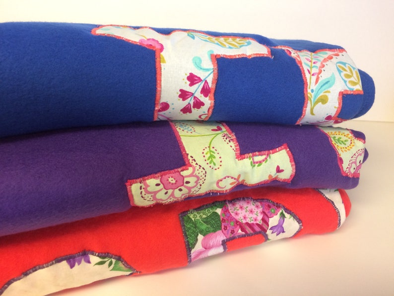 Large Soft Fleece Monnagrammed Pet Blankets Small