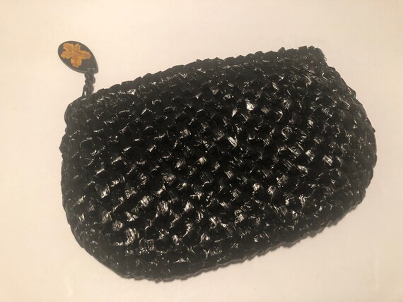 Vintage Aspects Black Plastic Clutch Purse