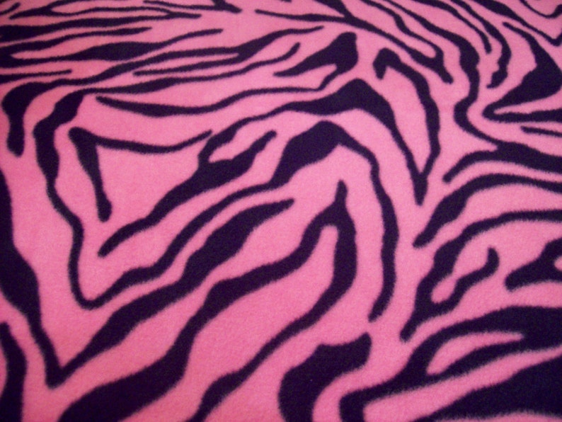 Soft Fleece Zebra Print Pet Blanket White or Pink Etsy