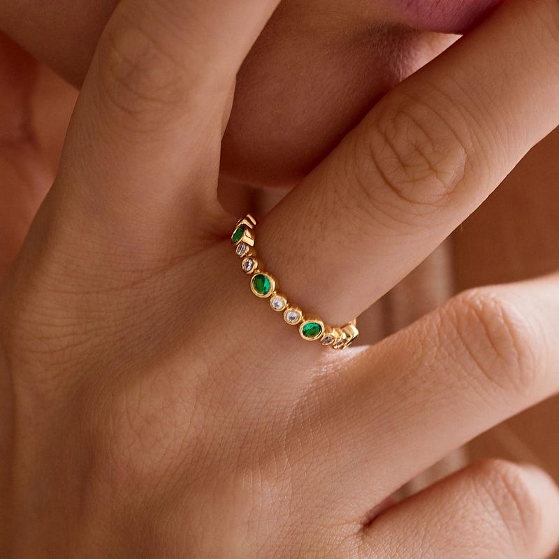 Stone Bubble Ring - Etsy