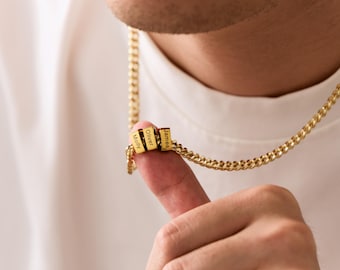 Collier prénom pour homme, collier pour homme personnalisé, collier gravé personnalisé, cadeau pour papa, bijoux pour la fête des pères, cadeau pour mari, collier pour papa