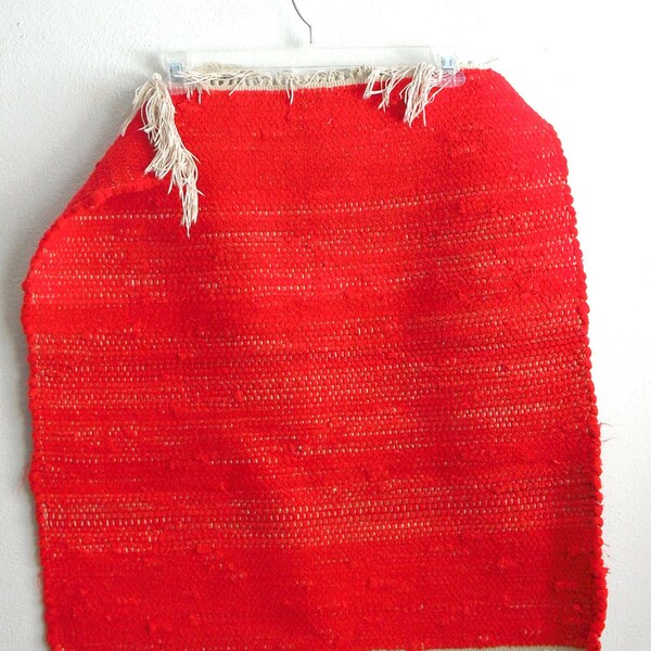 vintage RETRO RED RUG