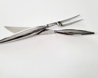 Timeless Elegance: Vintage Mid-Century Made in Japan Stainless Steel Carving Knife Set – Artistry and Precision in Every Slice!