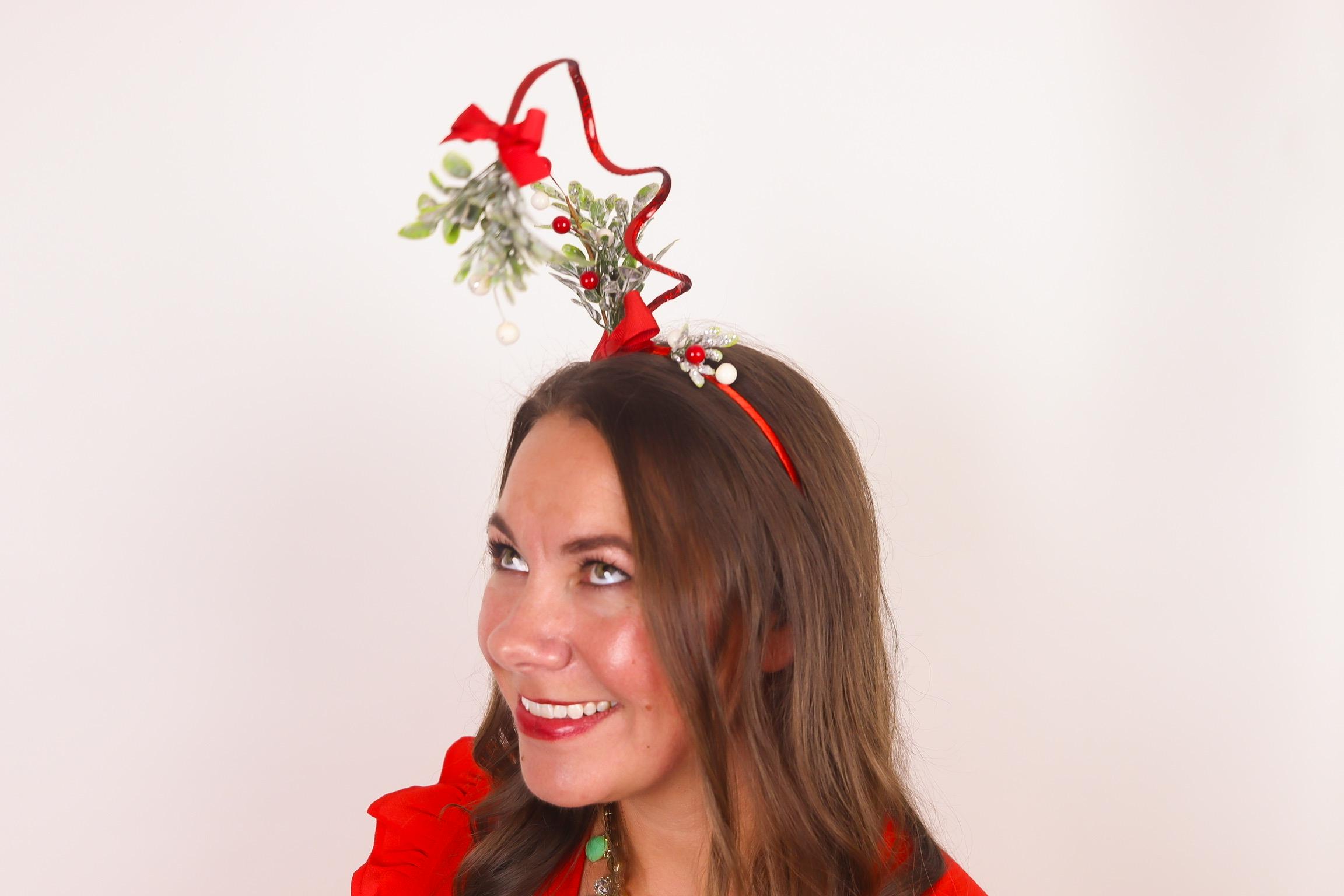 Green Mistletoe Headband Tacky Ugly Christmas Party Apparel  display picture 1