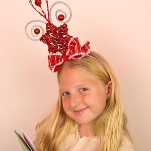 Cindy Lou Who Red Snowflake Headband Tacky Ugly Christmas party apparel