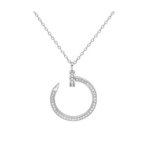 925 Sterling Silver Nail Necklace