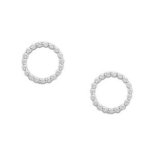 925 Sterling Silver Circle Push-Back Earrings