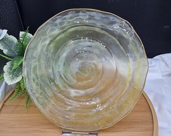 Vintage Catalonian 8.5" Yellow Plate by Consolidated Glass, 1927-1940s