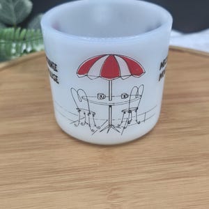 Vintage Federal Mickey and Minnie Mouse Milk Glass Coffee Mug Cup Walt Disney USA bild 2
