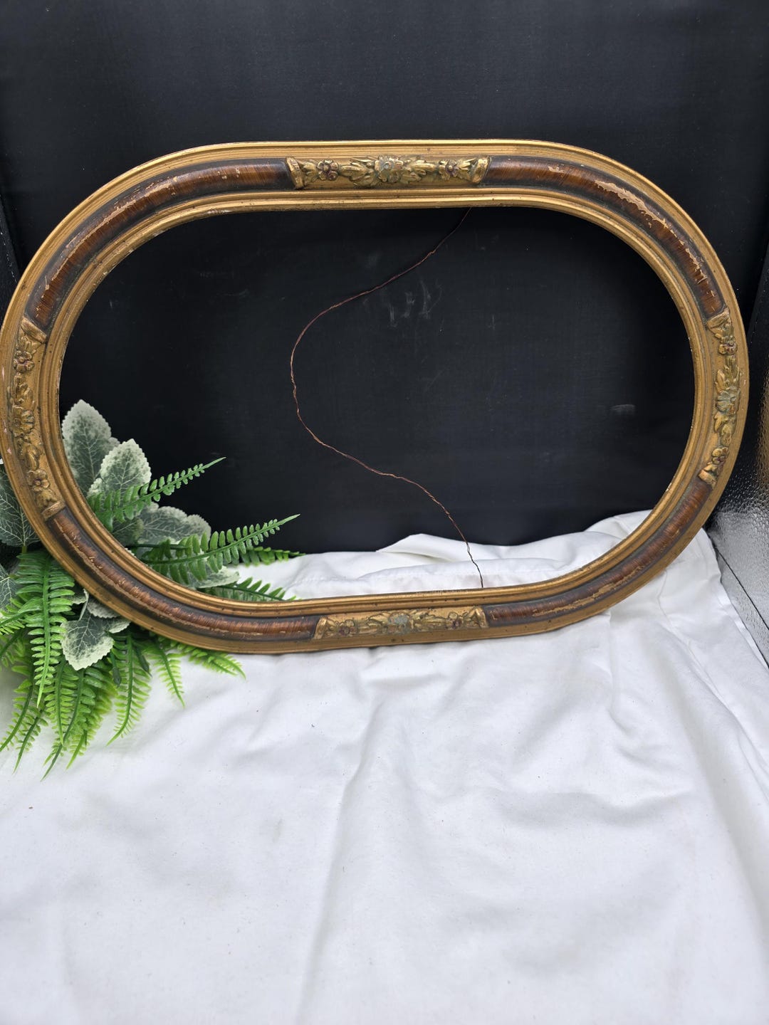 Antique Victorian Oval-shaped Wood Frame - Etsy