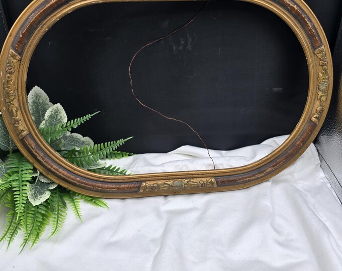 Antique Victorian Oval-shaped Wood Frame - Etsy