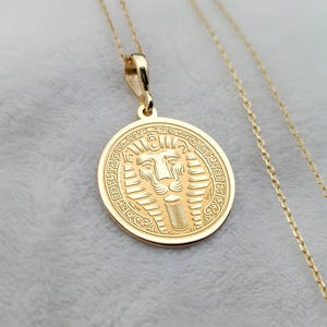 14K Gold Sphinx Necklace, Minimalist Egyptian Silver Necklace, Handmade Mythology Charm Necklace, Tiny Mystic Necklace, Statement Gift
