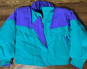 VTG 80s Eddie Bauer Goose Down Insulated Puffer Jacket Coat Womens M Petite Teal