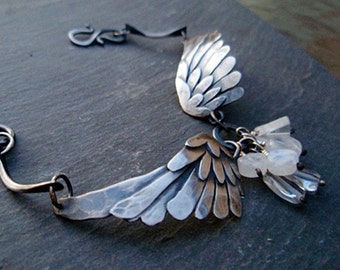 artigiano blackbird: silver wings bracelet