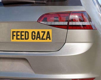 Magnete per auto FEED GAZA, magnete politico per paraurti per protesta e solidarietà, accessorio per l'attivismo sui diritti umani in Palestina, regalo per la resistenza liberale
