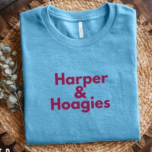 Harper & Hoagies T-Shirt, Philadelphia Baseball Fan T-Shirt, Phillies Spieltag Shirt, Philly Sport-Enthusiasten Geschenk, Retro Baseball Kleidung
