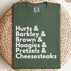 Philadelphia Eagles Shirt, Funny Philly Football Comfort Colors Tee, Cheesesteak & Hoagie Lover Gift, Game Day Tailgate Eagles Fan Apparel