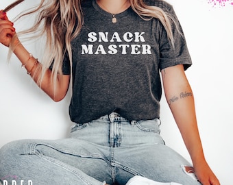 Camiseta Snack Master, camiseta Snack Master para amantes de los bocadillos, divertida camiseta de bocadillos para cumpleaños de Snack Masters, regalos de comerciante de bocadillos, Snackie