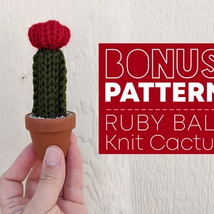 Pattern Rainbow Wall Hanging knit pattern Addi Express Tutorial for rainbow wall hanging, home decor, Ruby Ball Knit Cactus bonus pattern image 7