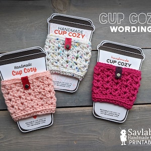 Valentine&#39;s Day Cup Cozy and Cup Sleeve Printable Set