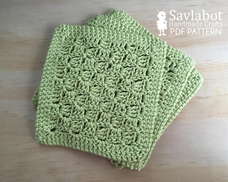 Crochet Dishcloth Dishcloth Pdf Pattern Corner to Corner Etsy