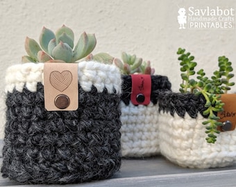 DIY Faux Suede Labels, Printable Care Tags (5 PDF Files)