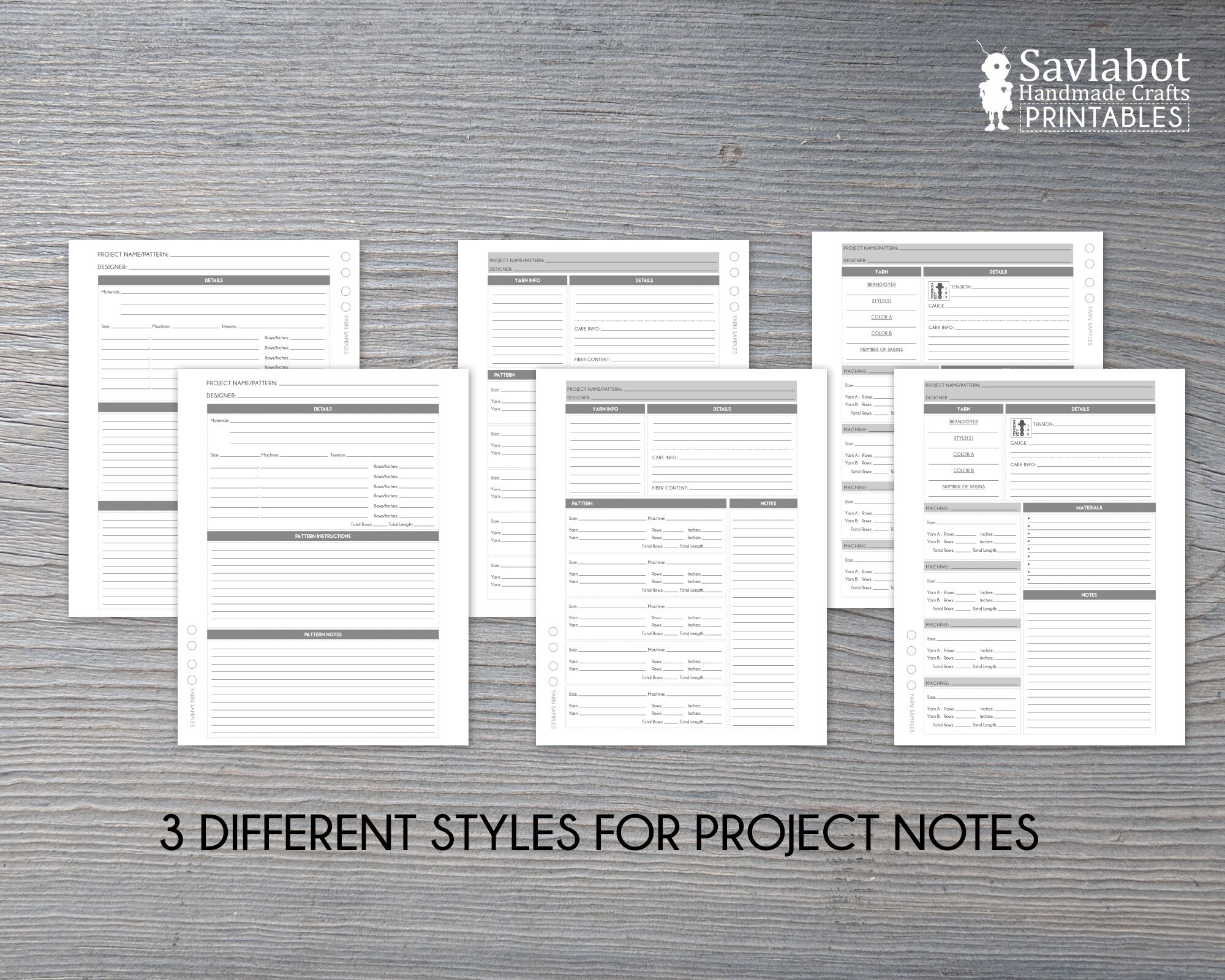 Knitting Project Notebook Planner for Circular or Loom Etsy UK