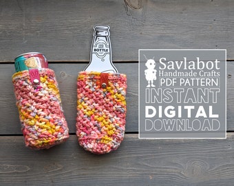 Crochet Can, Jar & Pint Cozy Patterns, Hanging Plant Cozy (PDF Pattern)