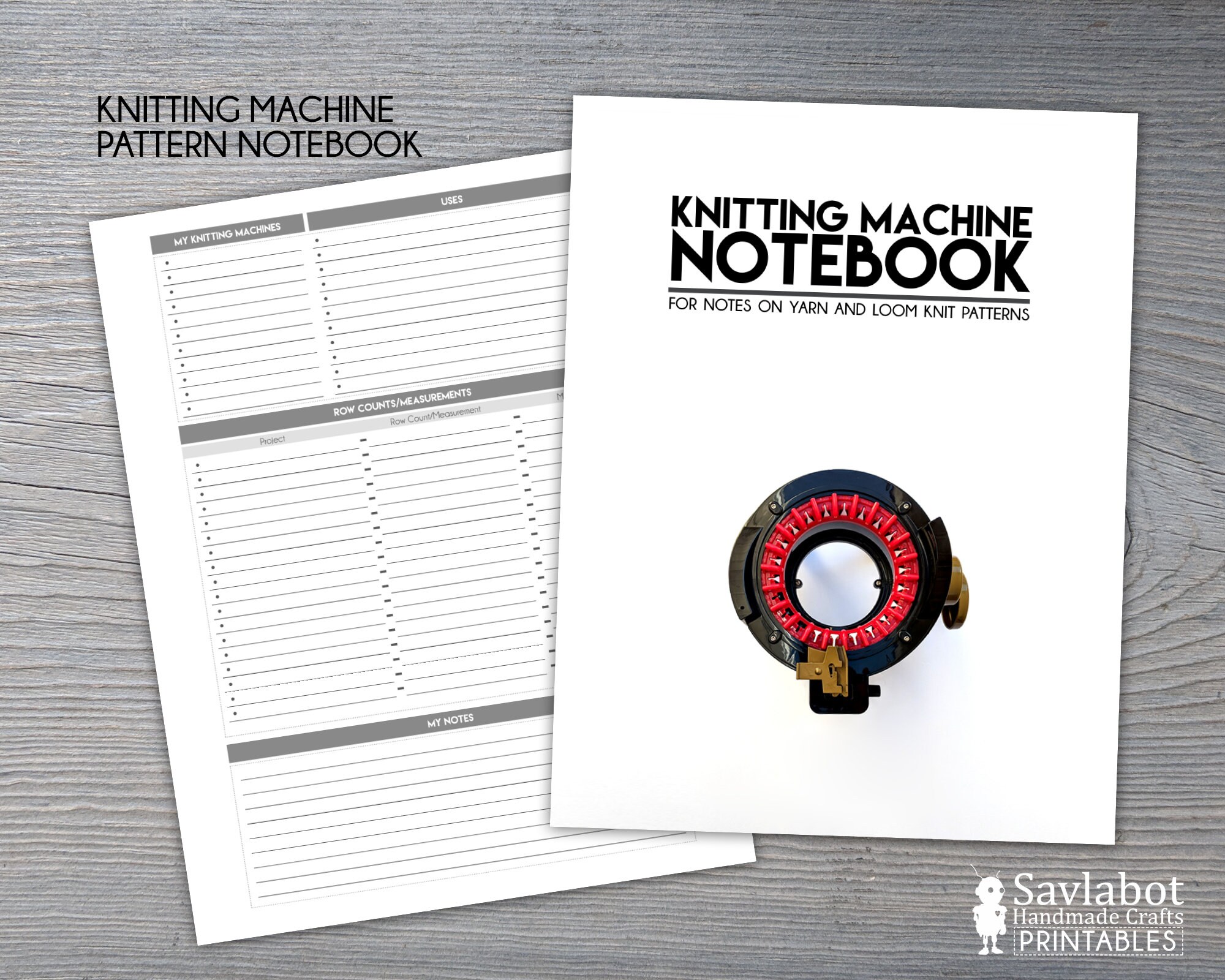 Knitting Project Notebook Planner for Circular or Loom Etsy UK