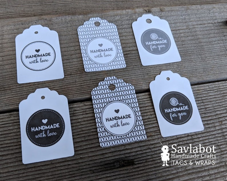 Labels for Handmade Items Swing Tags Printable Gift Tags | Etsy
