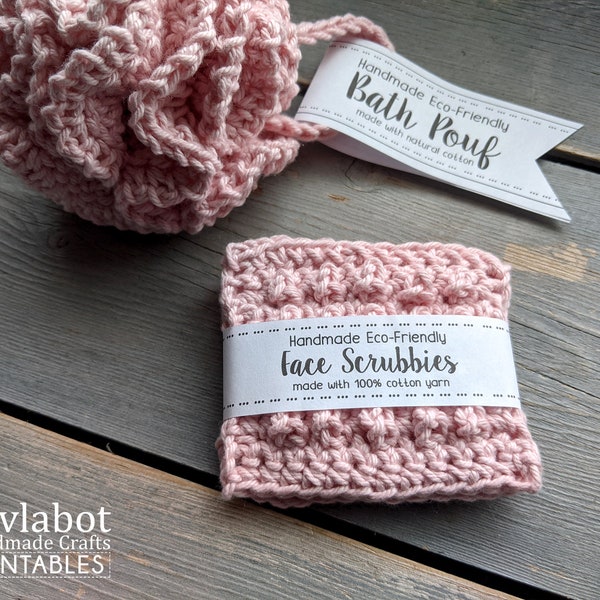 Printable Face Scrubbies Wraps, DIY Market Packaging (PDF)
