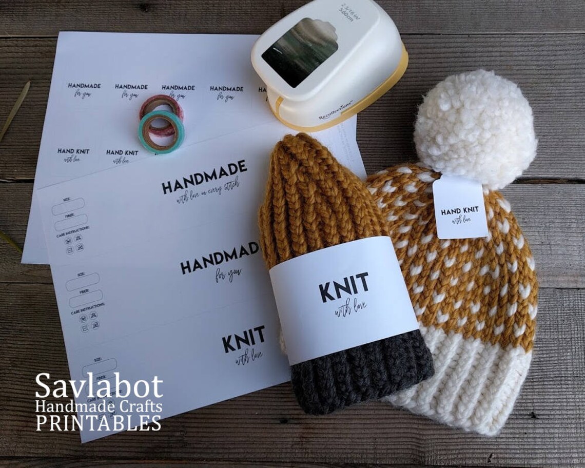 Printable Gift Tags Knitting Gifts Crochet Gift Tags - Etsy