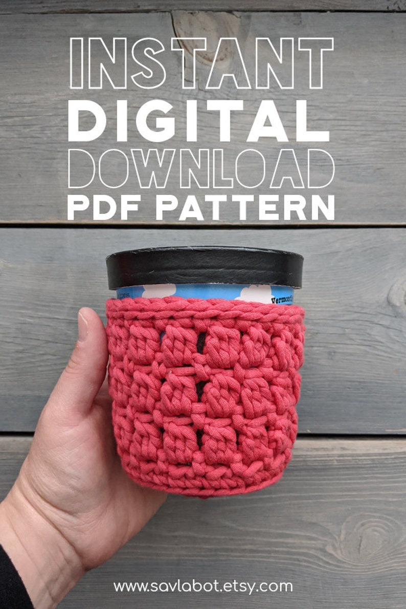 Download Ice Cream Pint Cozy Template Printable Ice Cream Cozy Tags | Etsy