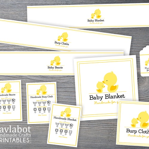 Mama Duck and Baby Duck PRINTABLE Tag Set. Mother and Duckling - Etsy