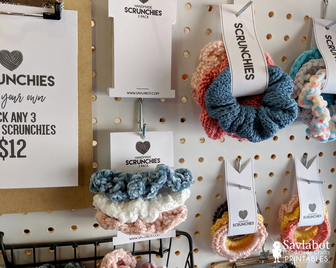 Printable Scrunchies Display Template Set for Market Booth - Etsy Canada