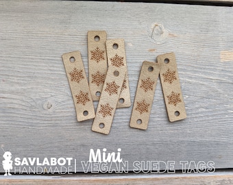 SNOWFLAKE Mini Vegan Suede Product Labels